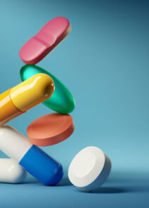 Medical,balancing,act.,a,group,of,medicine,pills,and,antibiotics