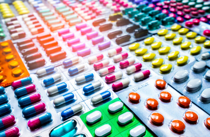 Colorful,of,tablets,and,capsules,pill,in,blister,packaging,arranged