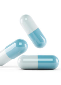 Medicine,capsules,isolated,from,the,white,background.,3d,rendering