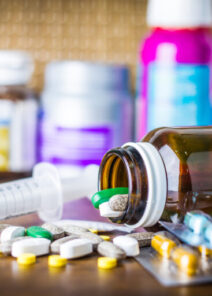 Drug,prescription,for,treatment,medication.,pharmaceutical,medicament,,cure,in,container