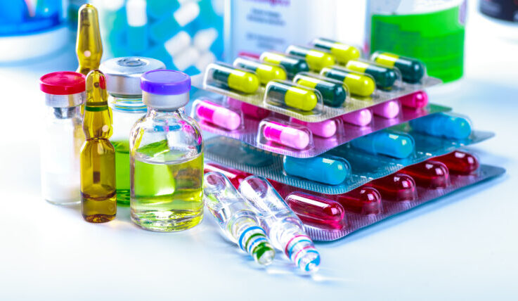 Drug,prescription,for,treatment,medication.,pharmaceutical,medicament,,cure,in,container